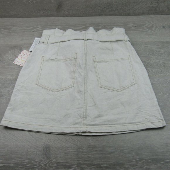 Free People Splendor In The Grass Tie Denim Skirt - Picture 5 of 10